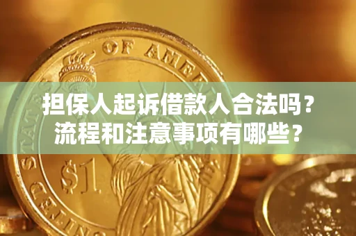 北京担保人起诉借款人合法吗？流程和注意事项有哪些？